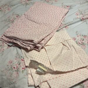 Simply Shabby Chic floral pattern and Pottery Barn Polka Dot  Flat Sheets